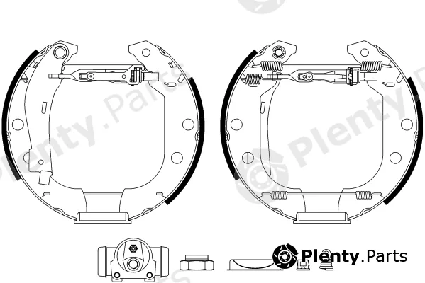 BENDIX Braking BXK2034 — Brake Shoe Set Shoe Kit Pro