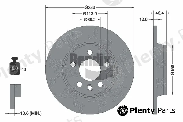 BENDIX Braking BDS1635 — Brake Disc
