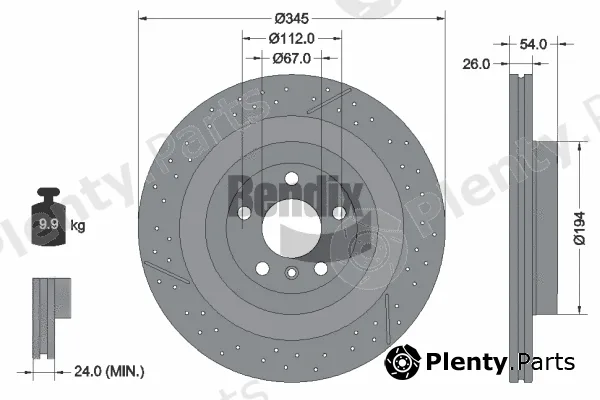 BENDIX Braking BDS1603 — Brake Disc