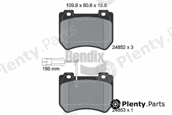 BENDIX Braking BPD1461 — Brake Pad Set, disc brake