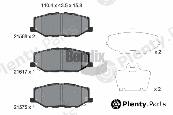 BENDIX Braking BPD2464 — Brake Pad Set, disc brake