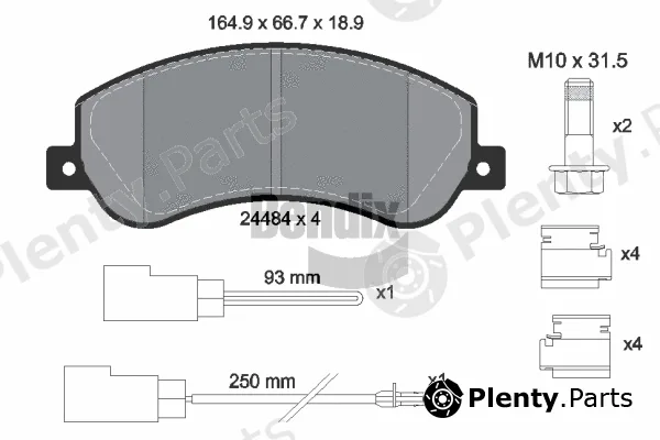 BENDIX Braking BPD1213 — Brake Pad Set, disc brake