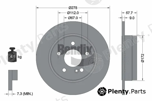 BENDIX Braking BDS1251 — Brake Disc