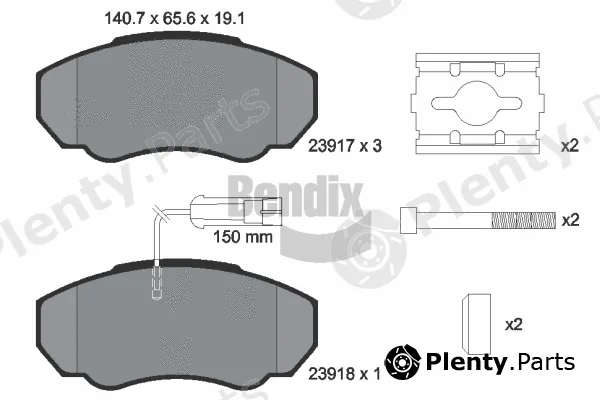 BENDIX Braking BPD1161 — Brake Pad Set, disc brake