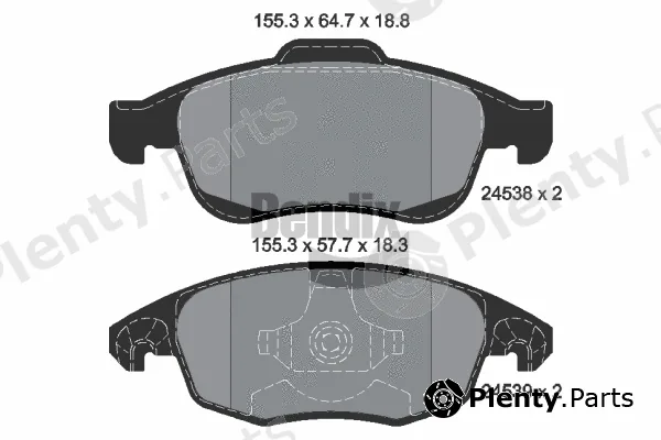 BENDIX Braking BPD1006 — Brake Pad Set, disc brake