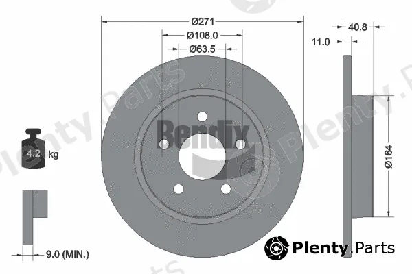 BENDIX Braking BDS1292 — Brake Disc