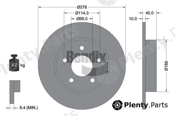 BENDIX Braking BDS1699 — Brake Disc