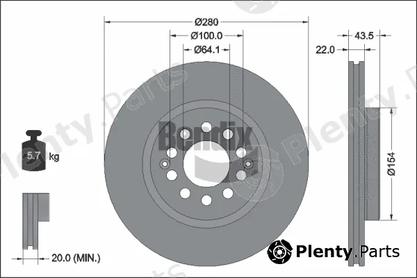 BENDIX Braking BDS2302 — Brake Disc