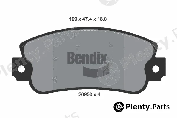 BENDIX Braking BPD1111 — Brake Pad Set, disc brake