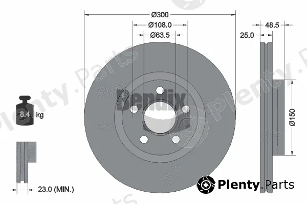 BENDIX Braking BDS2256 — Brake Disc