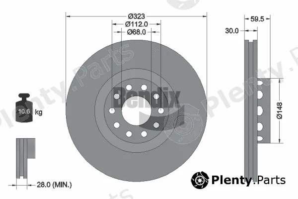 BENDIX Braking BDS1994HC — Brake Disc