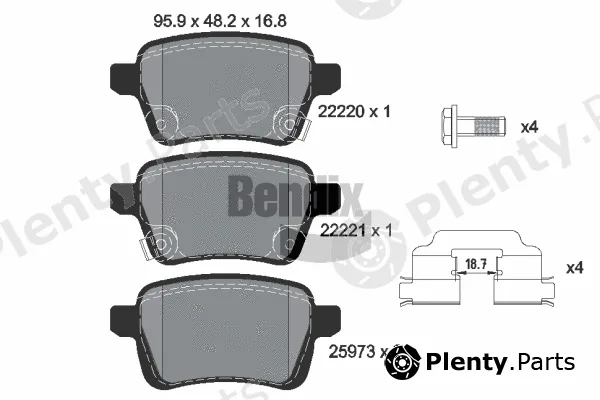 BENDIX Braking BPD1504 — Brake Pad Set, disc brake