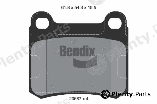 BENDIX Braking BPD1512 — Brake Pad Set, disc brake