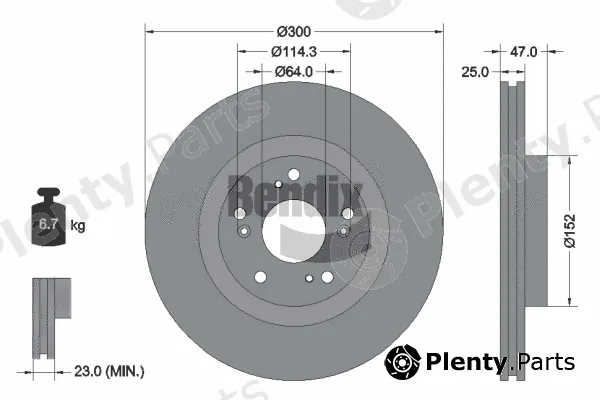 BENDIX Braking BDS1789 — Brake Disc