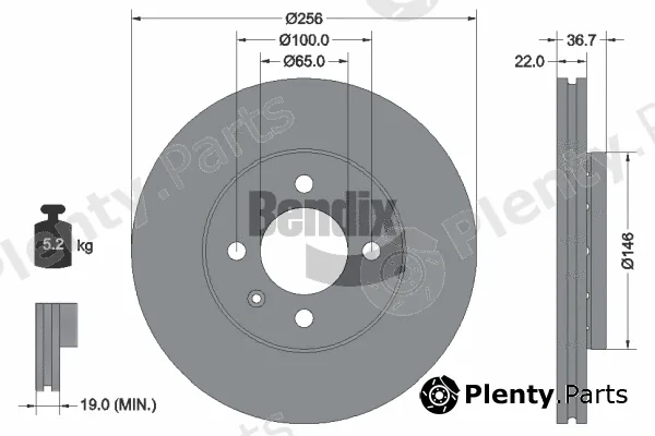 BENDIX Braking BDS2005 — Brake Disc