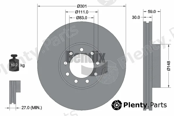 BENDIX Braking BDS1515 — Brake Disc