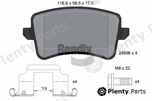 BENDIX Braking BPD1091 — Brake Pad Set, disc brake