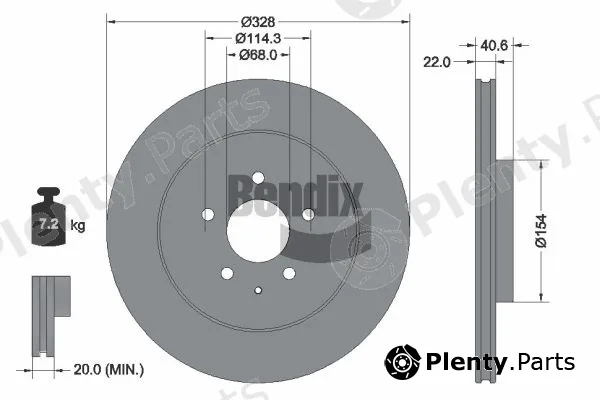 BENDIX Braking BDS2346 — Brake Disc