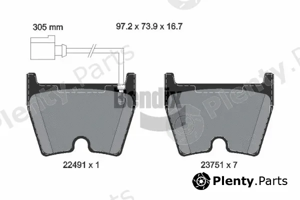 BENDIX Braking BPD2382 — Brake Pad Set, disc brake