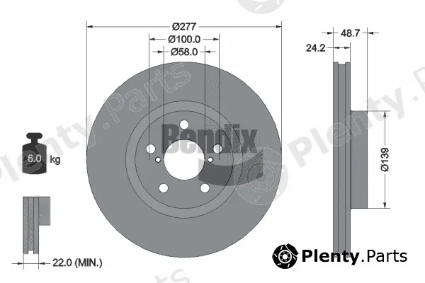 BENDIX Braking BDS2167 — Brake Disc
