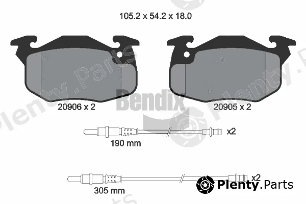 BENDIX Braking BPD1536 — Brake Pad Set, disc brake