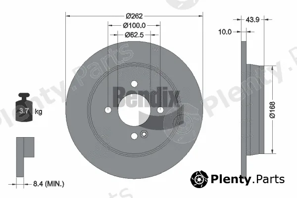 BENDIX Braking BDS1384 — Brake Disc