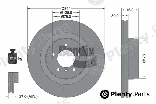 BENDIX Braking BDS2063 — Brake Disc