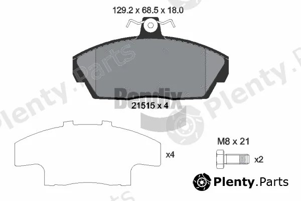 BENDIX Braking BPD1547 — Brake Pad Set, disc brake