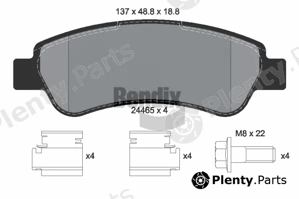 BENDIX Braking BPD1050 — Brake Pad Set, disc brake