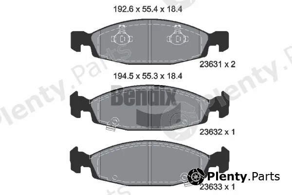 BENDIX Braking BPD2019 — Brake Pad Set, disc brake