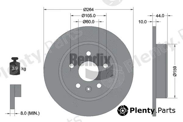 BENDIX Braking BDS1475 — Brake Disc