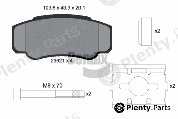BENDIX Braking BPD1340 — Brake Pad Set, disc brake