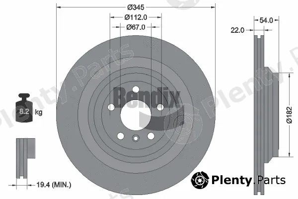 BENDIX Braking BDS1493 — Brake Disc
