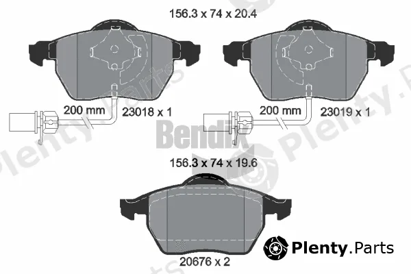 BENDIX Braking BPD1073 — Brake Pad Set, disc brake