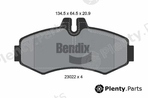 BENDIX Braking BPD1257 — Brake Pad Set, disc brake