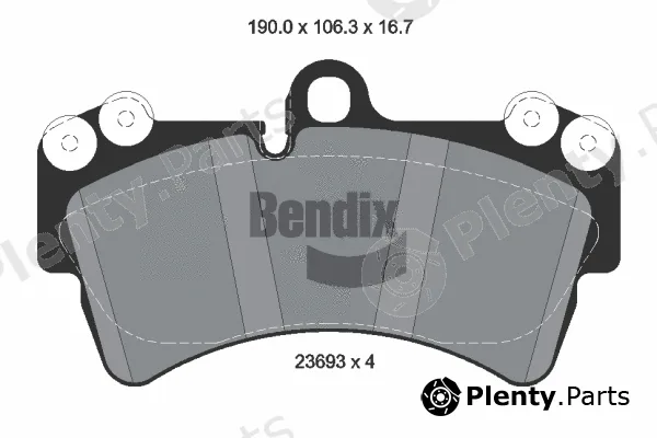 BENDIX Braking BPD1350 — Brake Pad Set, disc brake