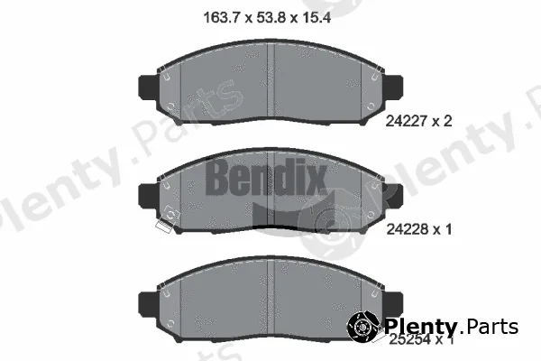 BENDIX Braking BPD1575 — Brake Pad Set, disc brake