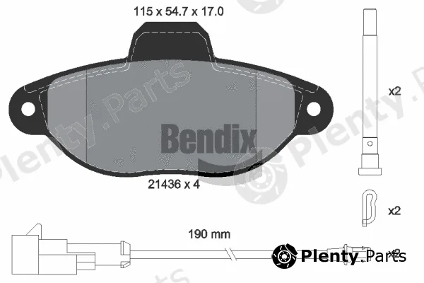 BENDIX Braking BPD1114 — Brake Pad Set, disc brake