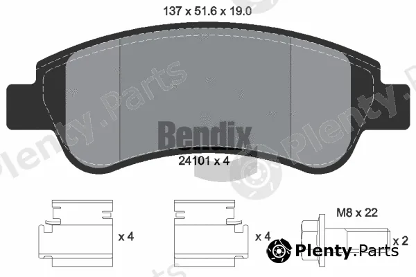 BENDIX Braking BPD1041 — Brake Pad Set, disc brake