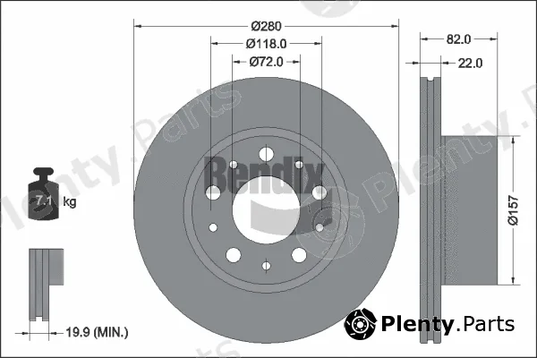 BENDIX Braking BDS2318 — Brake Disc
