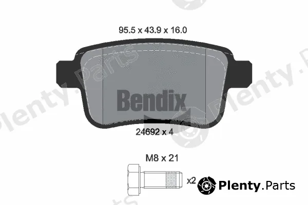 BENDIX Braking BPD1532 — Brake Pad Set, disc brake