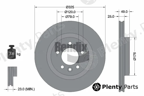 BENDIX Braking BDS1602 — Brake Disc