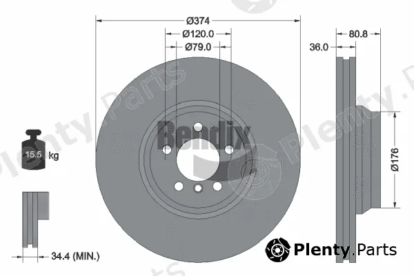 BENDIX Braking BDS2228 — Brake Disc