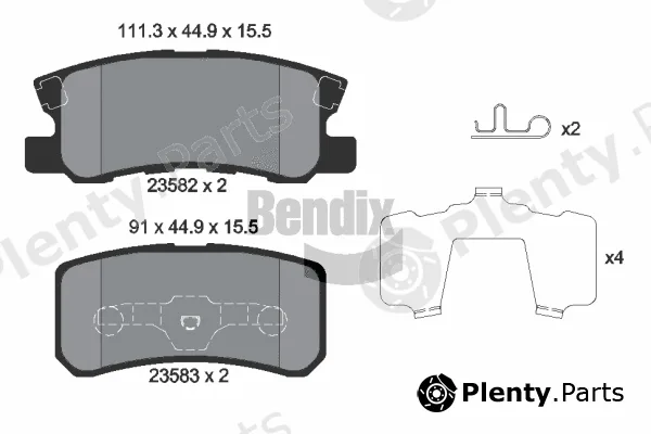 BENDIX Braking BPD1199 — Brake Pad Set, disc brake