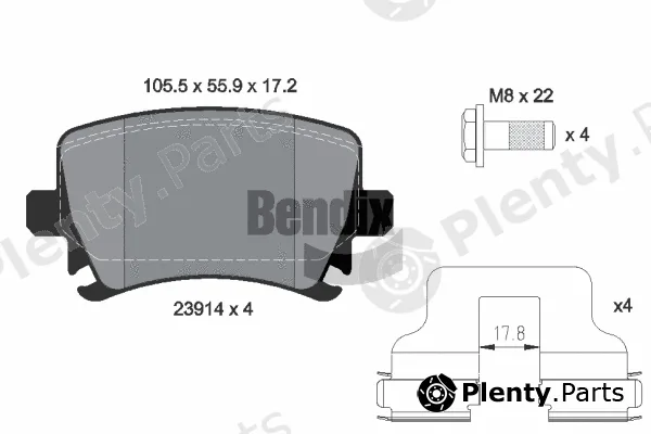 BENDIX Braking BPD1062 — Brake Pad Set, disc brake