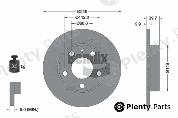 BENDIX Braking BDS1071 — Brake Disc