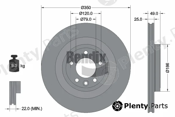 BENDIX Braking BDS1757 — Brake Disc
