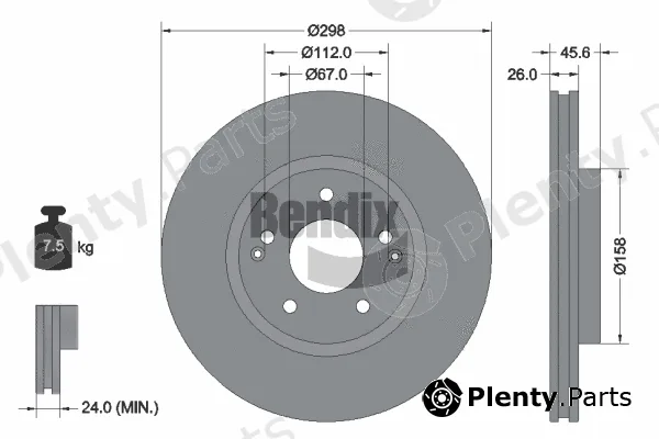 BENDIX Braking BDS2212 — Brake Disc