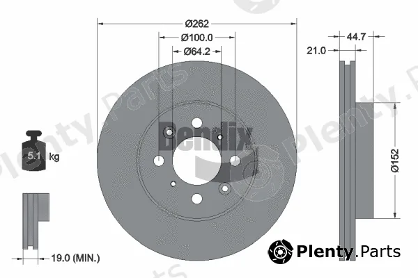 BENDIX Braking BDS1232 — Brake Disc