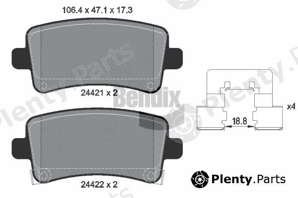BENDIX Braking BPD1243 — Brake Pad Set, disc brake